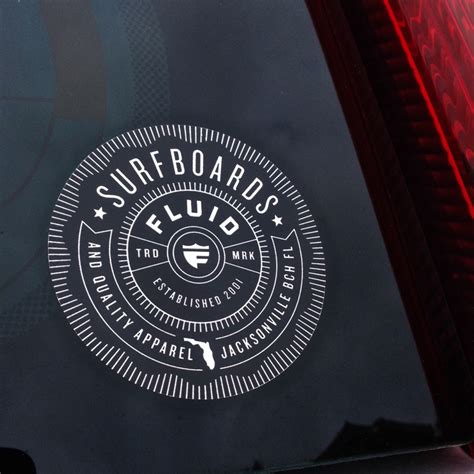 Chrome Sticker 2-pack - Fluid Custom Surfboards and Quality Apparel