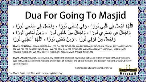 Dua For Entering Masjid and Dua For Leaving Masjid (With Pictures)