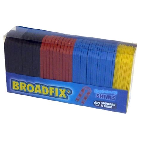 Broadfix STU60A-US U-Shim, 1-3/4 in L, 4 in W, Polypropylene, Assorted