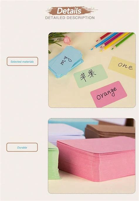 100pcs Blank Colorful Card Greeting Card Graffiti Bookmark Message Card Small Notepad Post ...