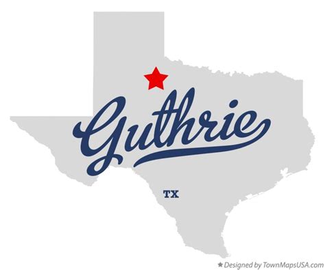 Map of Guthrie, TX, Texas