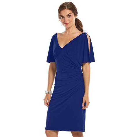 Chaps Ruched Sheath Evening Dress - Women's | Kohls in 2020 | Dress clothes for women, Petite ...