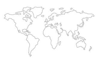 Map Of The World Outline Simple - Cristy Claudetta