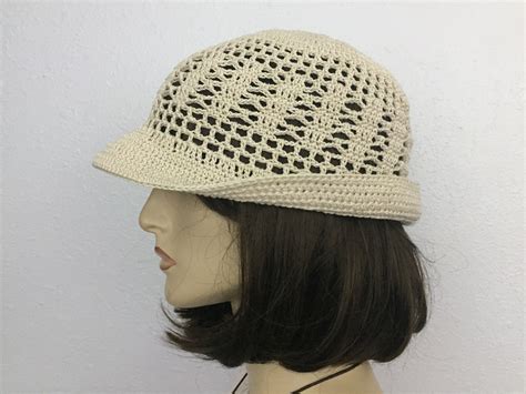 Women Crochet Summer Hat Women Summer Hat in Natural Tan Color Women ...