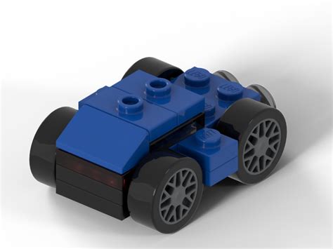 LEGO MOC Smallest drivable Family Car (blue) with rubber tyres by Matle ...