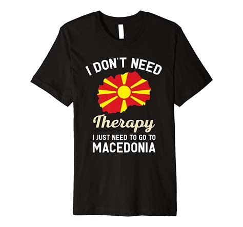 Macedonia Macedonian Flag Map Travel Gifts Premium T-shirt