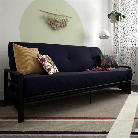 DHP Miles Metal Futon Frame, Black - Walmart.com - Walmart.com