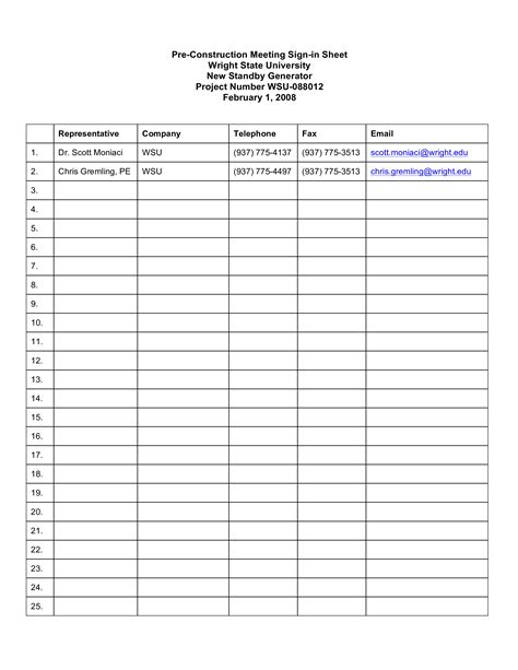 Construction Meeting Sign In Sheet - How to create a Construction ...