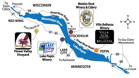 Lake Pepin Wine Trail Map | Wine trail, Wisconsin wineries, Lake