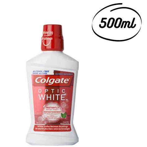 Colgate Optic White Mouthwash, 500ml - DealzDXB