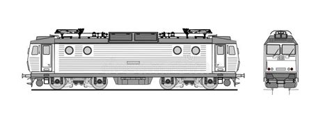 Electric locomotive plan stock illustration. Illustration of vector - 16423290