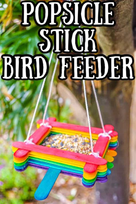 Popsicle Stick Bird Feeder Craft - Made with HAPPY