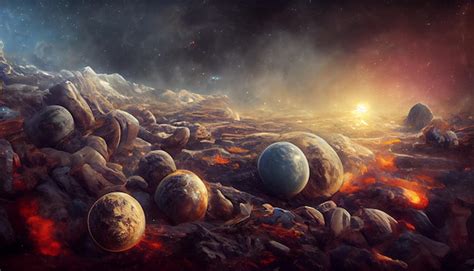 Premium Photo | Destruction of planets concept art illustration background image