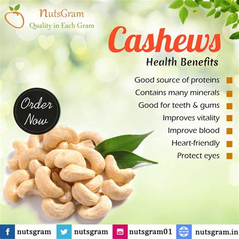 Cashews Health Benefits! | Cashew health benefits, Cashews benefits ...