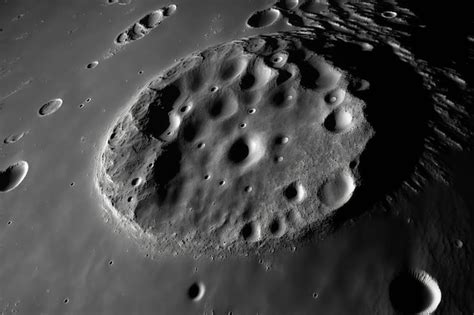 Premium Photo | The surface of the planet mercury with craters from asteroids outer space