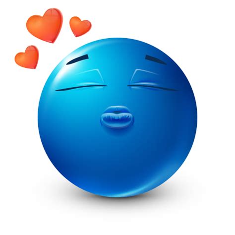 Bluemoji Kisses Smiley | Blue Emoji | Know Your Meme