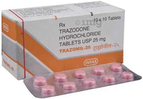 Trazonil Trazodone 25mg, 10x10, Treatment: Depression at Rs 199/box in ...