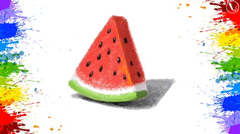 How To Draw A Watermelon Slice