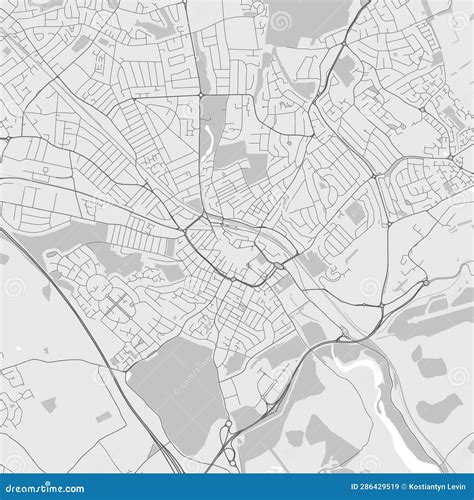 Map of Luton, England stock vector. Illustration of railways - 286429519