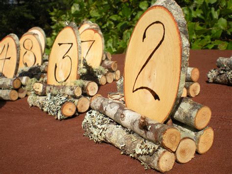 Wood Wedding Table Numbers Rustic Wedding 1-8 by aTwistOfNature