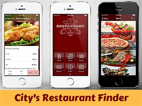 Hungry? Need to find a great restaurant quickly? This City's Restaurant Finder app can help ...