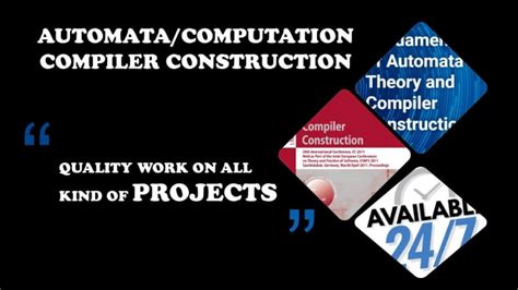 Do theory of automata and computation, compiler construction projects by Drimtiaziq | Fiverr