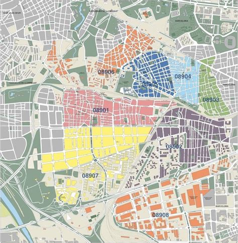 Mapa Guia De Hospitalet De Llobregat