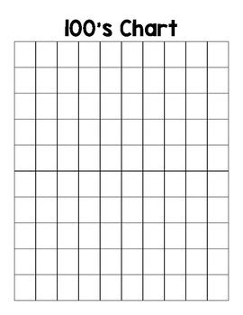 Blank Hundreds Chart by The Bumbling Bee | Teachers Pay Teachers