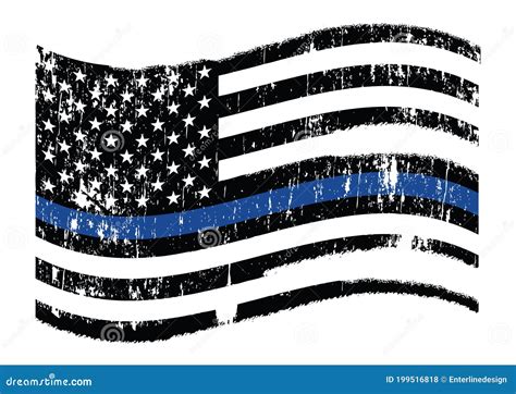 Police Thin Blue Line Flag Stock Image | CartoonDealer.com #194830051