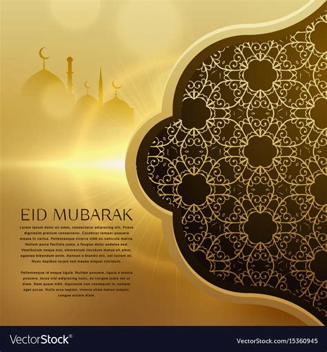 Awesome eid festival background with islamic Vector Image