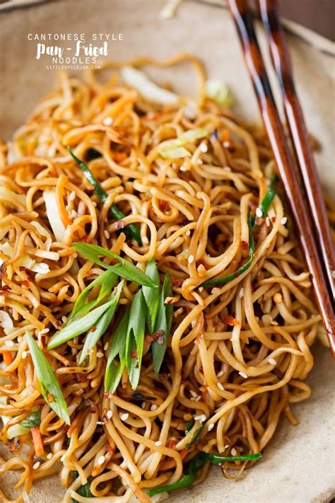 Pan-Fried Cantonese Noodles Recipe | Little Spice Jar | Recipe | Pan ...