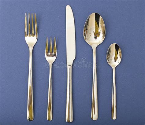 Silverware Set with Fork, Knife, and Spoon Stock Image - Image of objects, dishware: 29780971