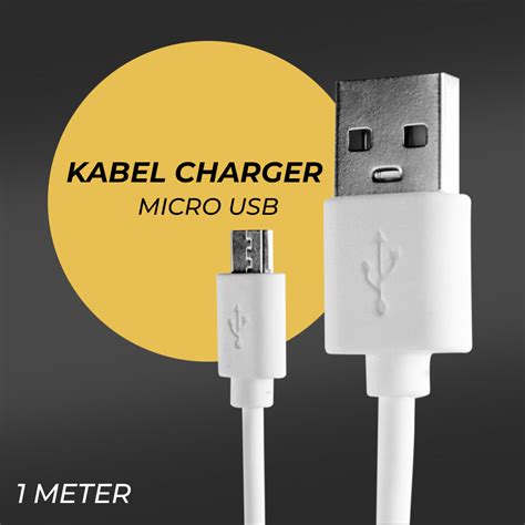 Kabel Charger Micro USB 1 Meter - White - JakartaNotebook.com