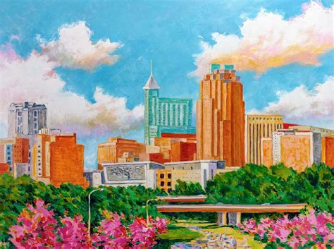 "Raleigh Skyline" print - Mid-Century Abstraction, Jazz, Coastal, and ...