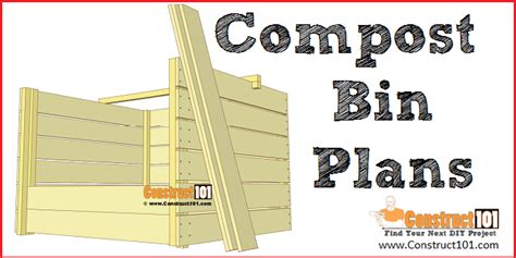 Compost Bin Plans - Free PDF Download - Construct101