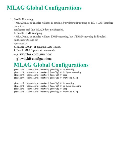 Mellanox MLAG Configuration | PDF | Network Switch | Communications Protocols