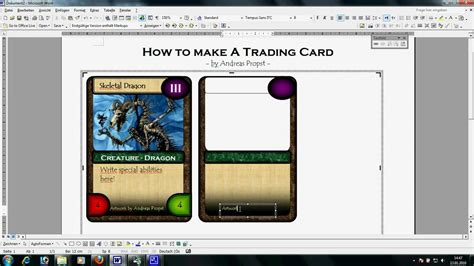 Trading Card Template Word | Template Business