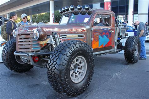 SEMA Truck Gallery: Wild Weird Freaks, Including 1937 Ford Truck, 1938 Dodge Hearse, 1966 Chevy ...