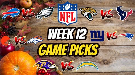 NFL Week 12 Predictions - YouTube