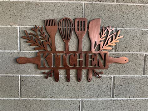 Kitchen wall art. Kitchen Decor metal wall hanging art | Etsy