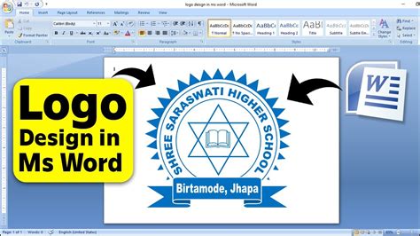 Design Logo in Ms word Tutorial || School/College Logo Design in Ms ...