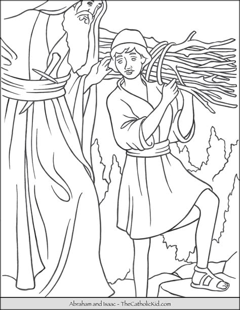 Abraham and Isaac Coloring Page - TheCatholicKid.com