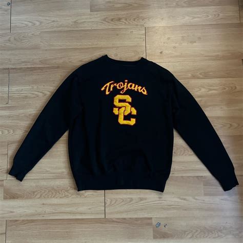 authentic usc trojans crewneck size medium ships... - Depop