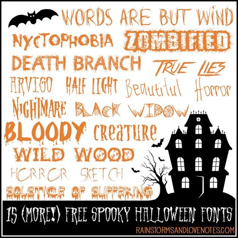 15 (More!) Free Halloween Fonts | Rainstorms and Love Notes