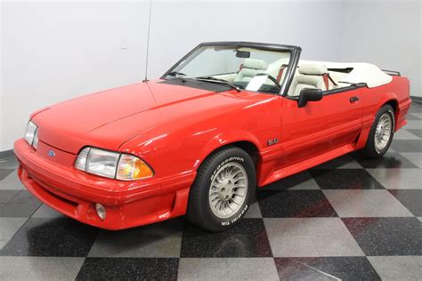 Red, White, and Drool-Worthy: 1990 Ford Mustang GT Convertible