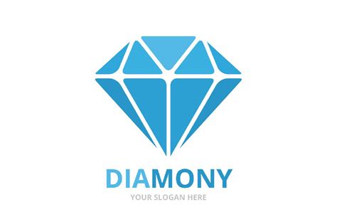 Vector diamond logo combination. | Creative Illustrator Templates ...