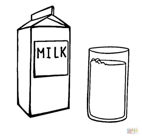 A carton and a glass of milk | Super Coloring | Milk, Milk carton ...