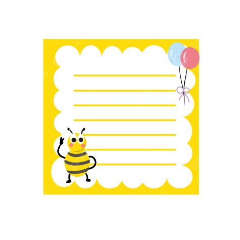 Bee Border PNG Transparent, Cartoon Bee Border, Frame, Cartoon Animals ...