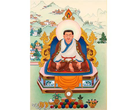 Rare Marpa Milarepa Thangka, Kagyu Lineage Master, Himalayan Vajrayana ...