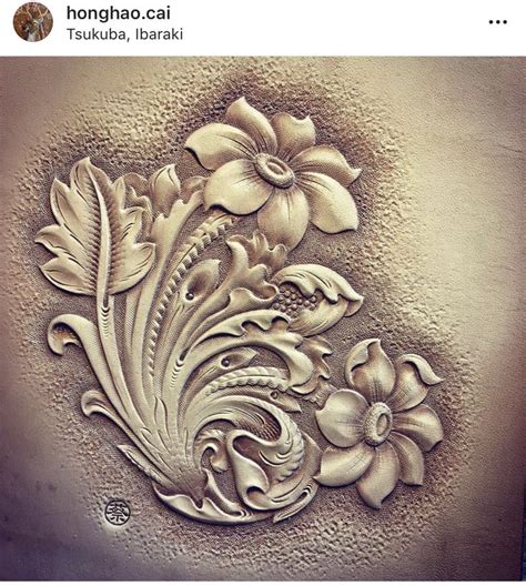 Tooled floral | Leather carving, Leather craft patterns, Leather working patterns